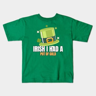 leprechaun Hat Pot Of Gold Kids T-Shirt